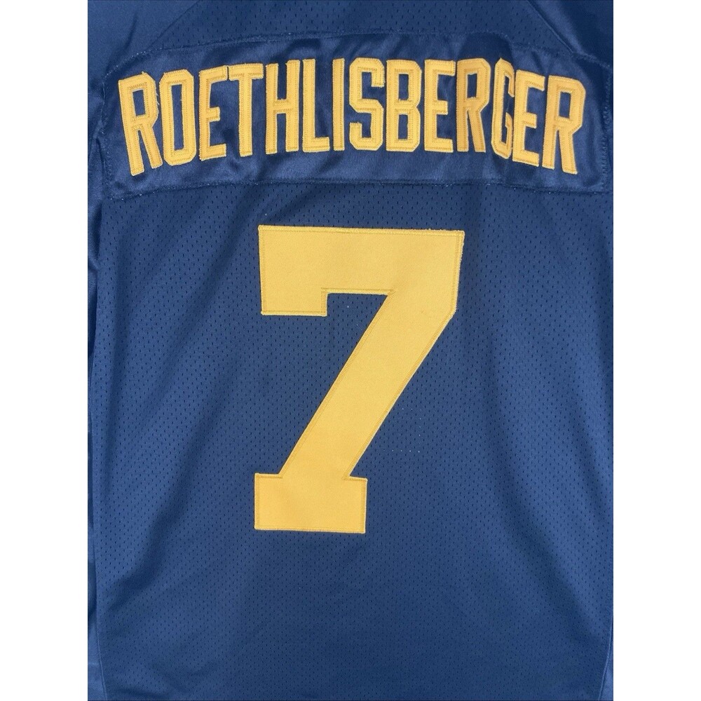 Reebok Authentic Jersey Ben Roethlisberger #7 Steelers Mens 50 Black Color Rush - Picture 2 of 10